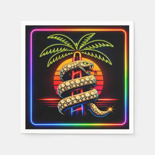 Neon Miami Nights Diamond opulence Luxury  Napkin
