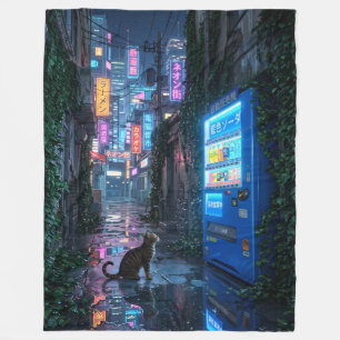 Neon Midnight Soda Machine Fleece Blanket