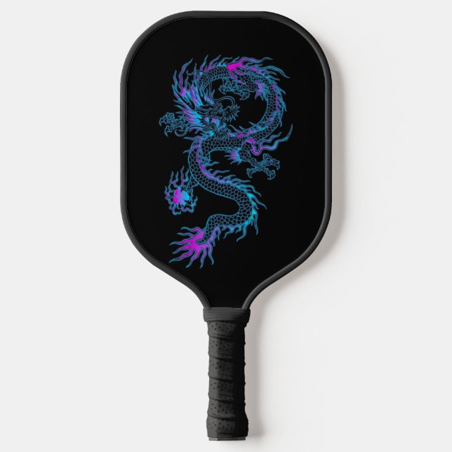 Neon Mighty Dragon  Pickleball Paddle (Front)