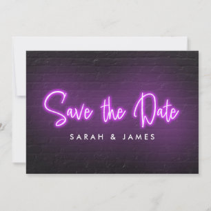 Neon Modern Save the Date