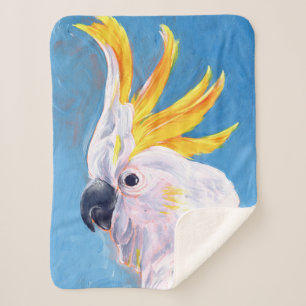 Neon Mohawk - Cockatoo Sherpa Blanket