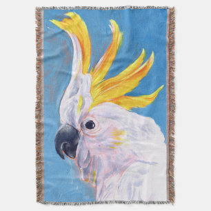 Neon Mohawk - Cockatoo Throw Blanket