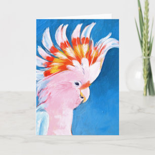 Neon Mohawk - Pink Cockatoo Card