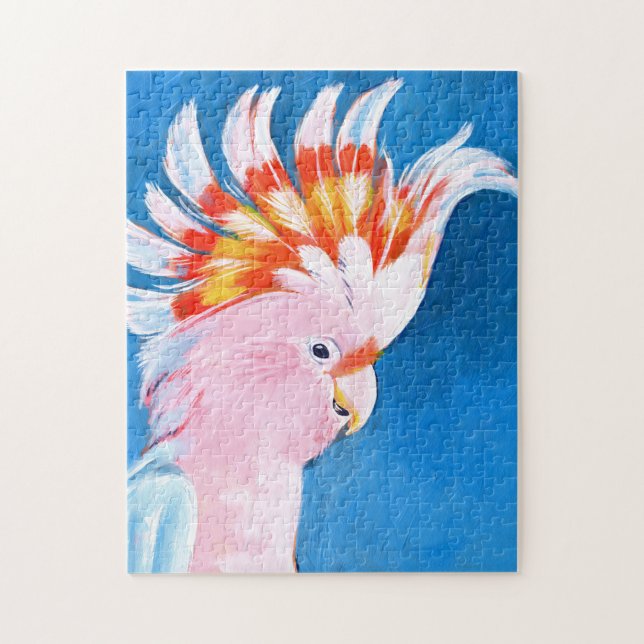 Neon Mohawk - Pink Cockatoo Jigsaw Puzzle (Vertical)