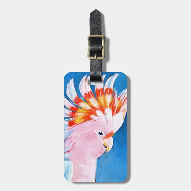Neon Mohawk - Pink Cockatoo Luggage Tag (Front Vertical)