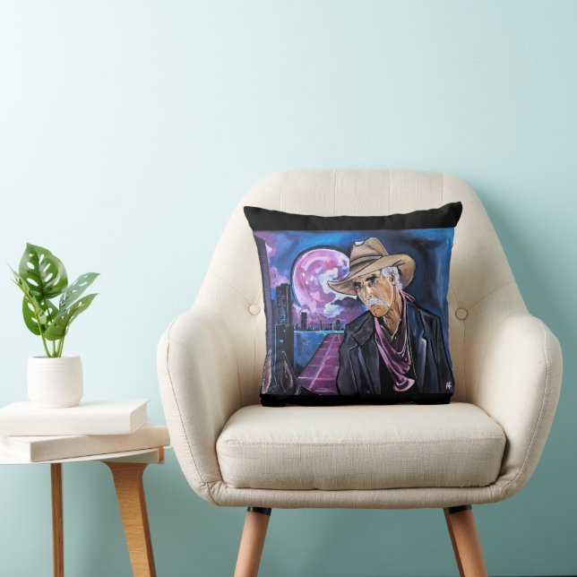 Neon Moon Painting by Alfred Fox Cushion (Chair)