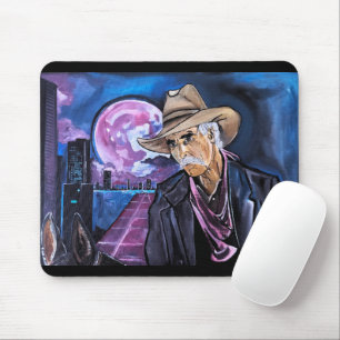 Neon Moon Painting by Alfred Fox Mouse Mat