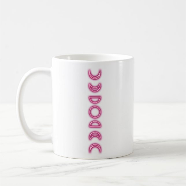 Neon Moon Phases Coffee Mug (Left)