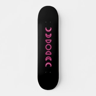 Neon Moon Phases Skateboard
