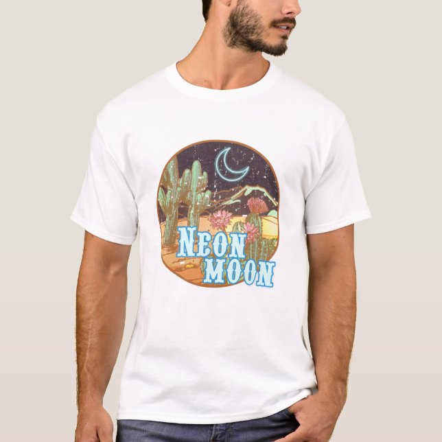 Neon Moon Retro Western T-Shirt (Front)