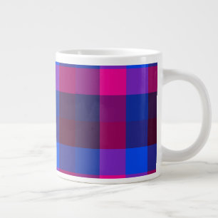 Neon mosaic fusion large coffee mug