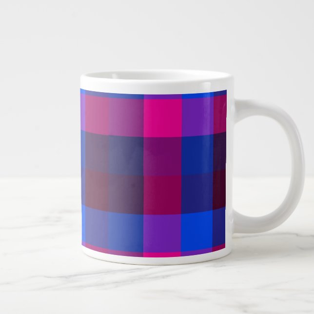 Neon mosaic fusion  large coffee mug (Right)