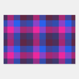 Neon mosaic fusion wrapping paper sheet