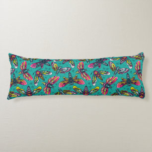 Neon Moth Pattern Body Cushion