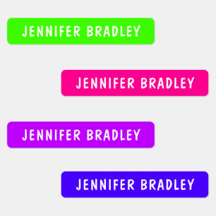 Neon Multicolor Personalised Kids School Name