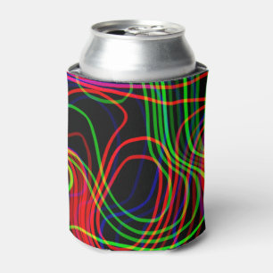 Neon Multicolored Curved Lines Can Cooler