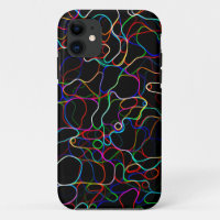 Neon Multicolored Curvy Line Pattern -COOL