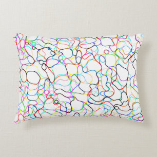 Neon Multicolored Curvy Line Pattern -COOL Decorative Cushion