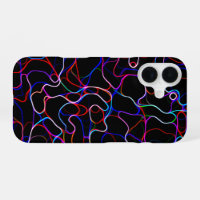 Neon Multicolored Curvy Line Pattern -COOL
