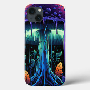 Neon mushroom iPhone 13 Case