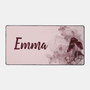 Neon Mushrooms Desk Mat