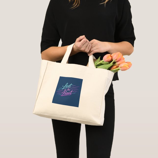 Neon Music Vibes Design Mini Tote Bag (Front (Product))