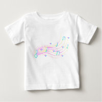 Neon musical note wave clipart
