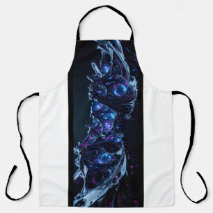Neon Nexus: Interwoven Techno-Organic Structure Apron