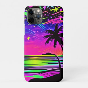 Neon Night Beachscape iPhone 11 Pro Case