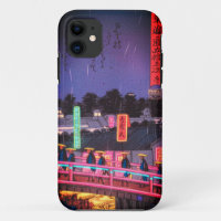 Neon Night Edo: Cyberpunk Nihonbashi & Mount Fuji