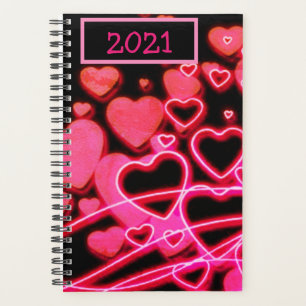 "Neon Night Party" Hearts and Love Planner