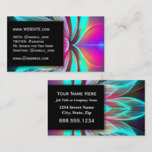 Neon Nightclub Electric Professional Executive Business Card