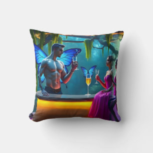 Neon Nights Butterfly Cocktail Bar Cushion