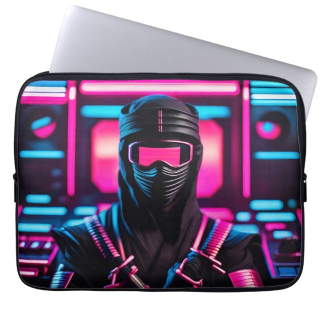 neon ninja laptop sleeve (Front)
