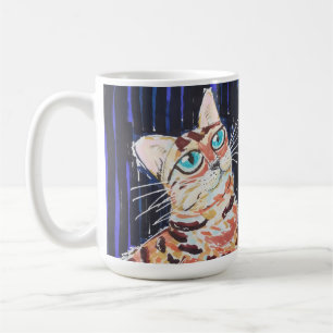 Neon Noir Bengal Cat Coffee Mug