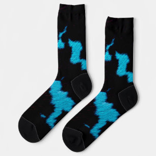 Neon Noir Cow Socks
