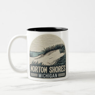 Neon Norton Shores  Two-Tone Coffee Mug