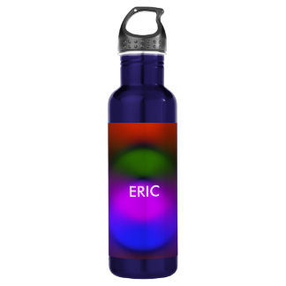 Neon of Blue, Purple, Green & Orange Add Name 710 Ml Water Bottle