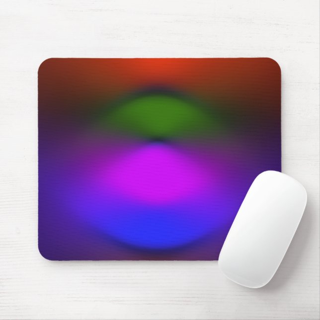 Neon of Blue, Purple, Green & Orange Mousepad (With Mouse)
