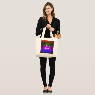 Neon of Colours Life's a Beach Large Tote Bag