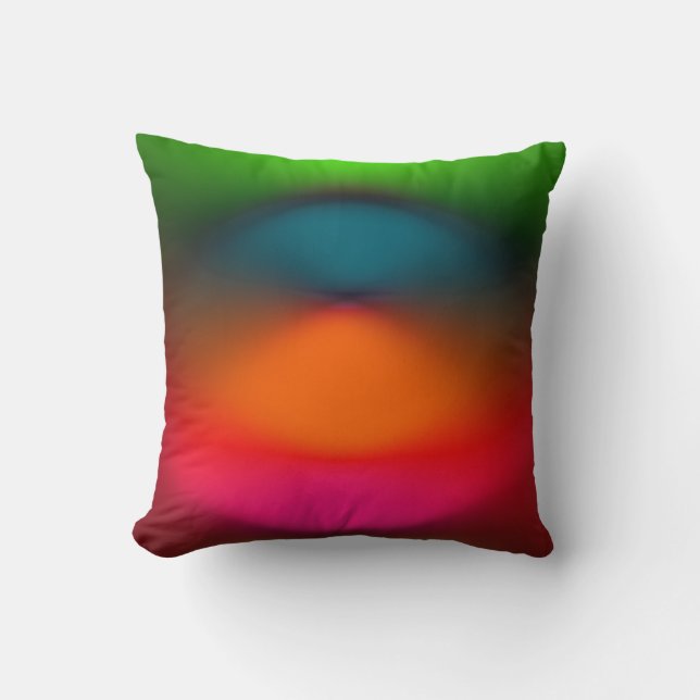 Neon of Red, Pink, Orange & Green Pillow (Front)