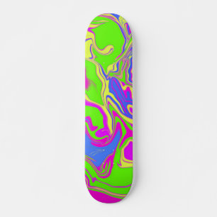 Neon Oil Spill Skateboard