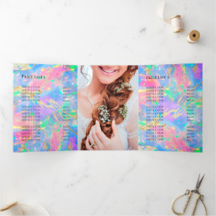 neon opal background Tri-Fold Brochure