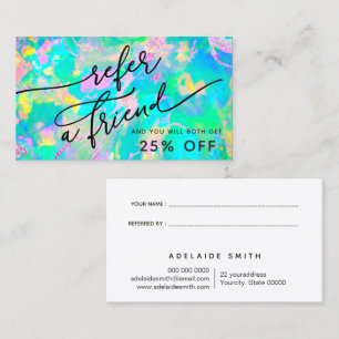 neon opal texture referral card