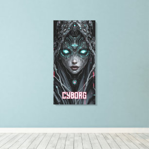 Neon Oracle Cyborg Canvas Print