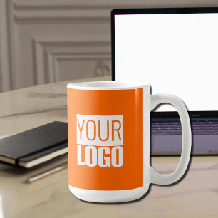 Neon  orange  - add   logo  -promo  Coffee Mug