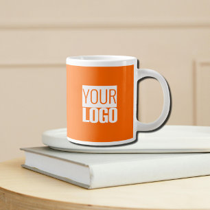  Neon  orange  - add   logo  -promo  Large Coffee Mug