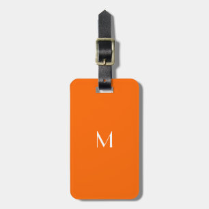 neon orange - add monogram luggage tag