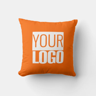 Neon orange - add your logo Cushion