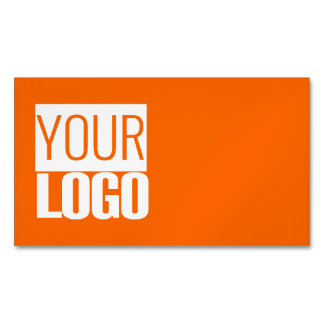  Neon  orange  - add your  logo Magnetic Business Card